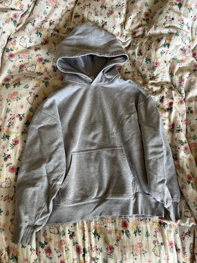 Tna sweatfleece cozy fleece boyfriend fit grey hoodie